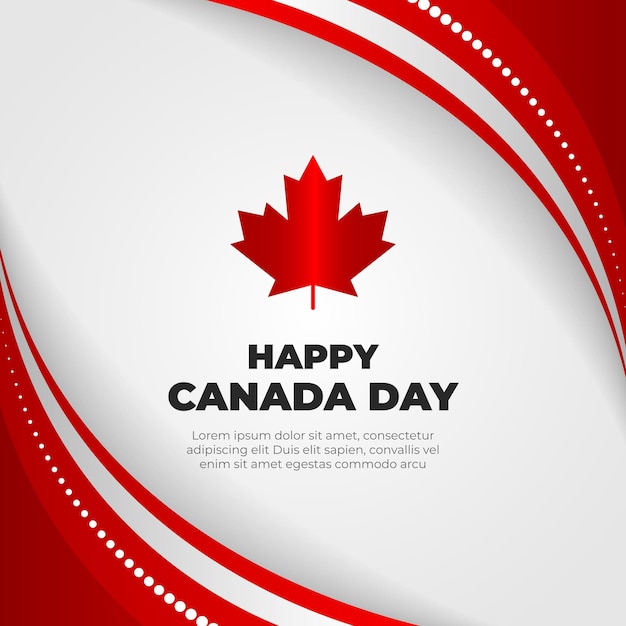 Бесплатное векторное изображение Градиент день канады иллюстрация