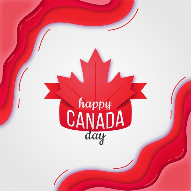 Gradient canada day illustration