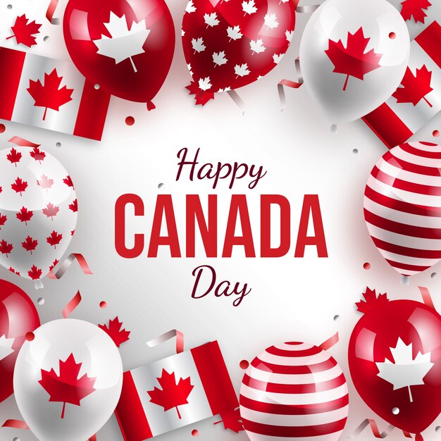 Free vector gradient canada day illustration