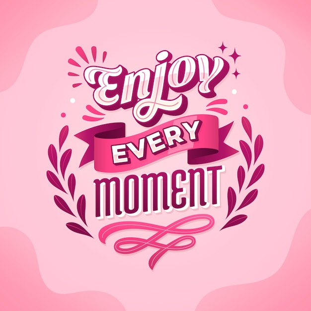 Gradient candy pastel color lettering