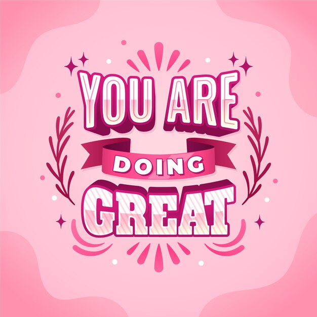 Gradient candy pastel color lettering