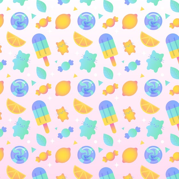Gradient candy pastel color pattern