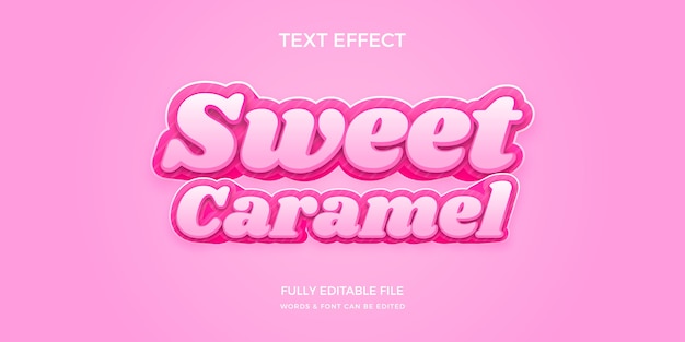 Бесплатное векторное изображение Текстовый эффект градиентного пастельного цвета конфеты