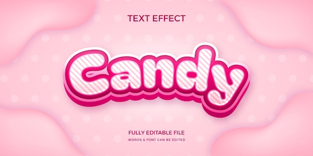 Gradient candy pastel color text effect