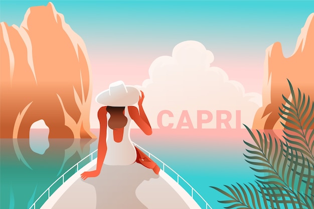 Gradient capri illustration
