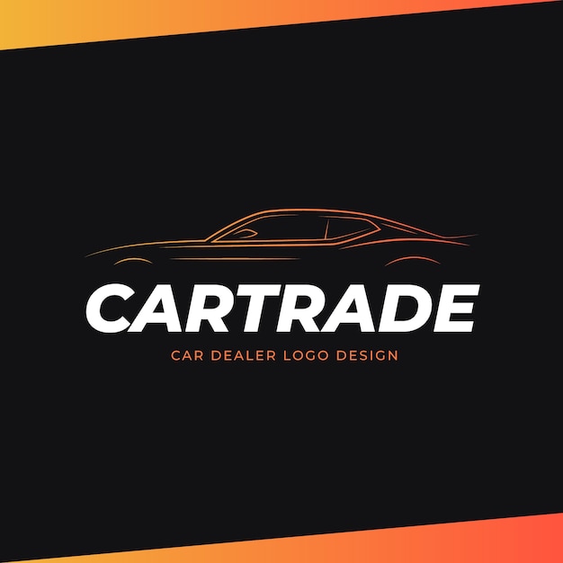 Free vector gradient car dealer logo template