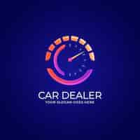 Бесплатное векторное изображение Шаблон логотипа автомобильного дилера gradient