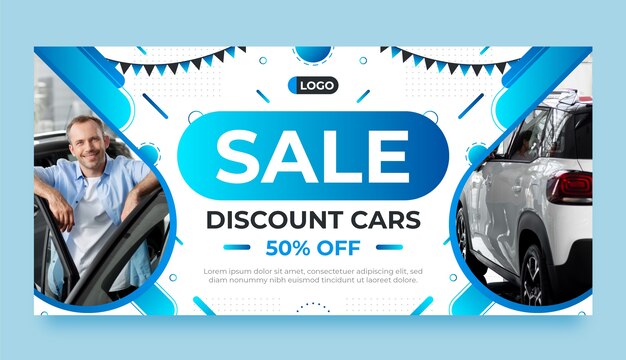 gradient car dealer sale banner