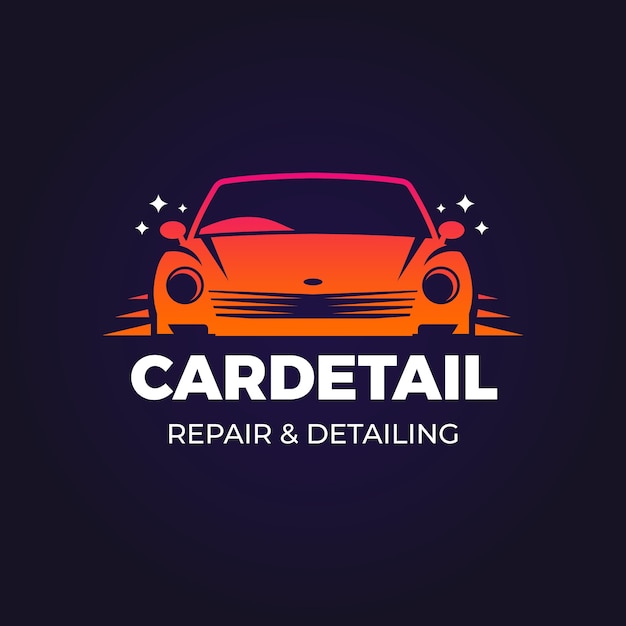 Gradient car detailing logo template