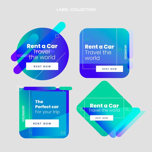 Gradient car rental design template