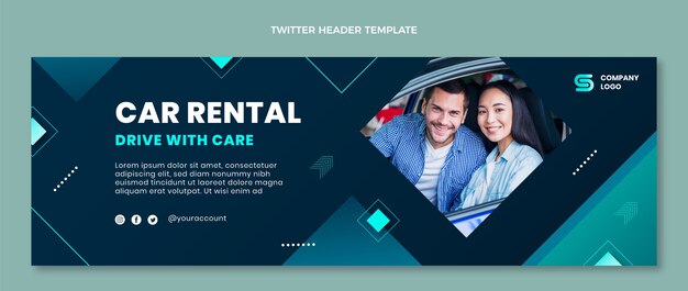 グラデーションレンタカーツイッターヘッダー