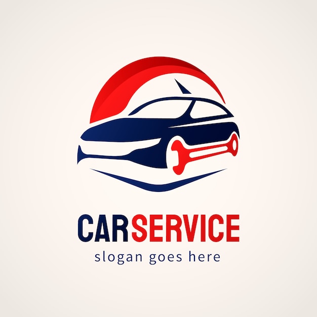 Gradient Car Service Logo Design – Free Vector Template