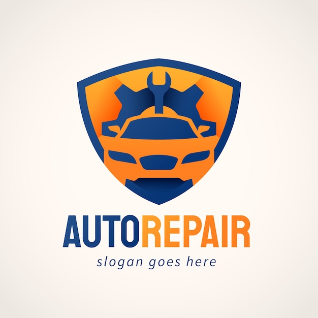 Free vector gradient car service logo design