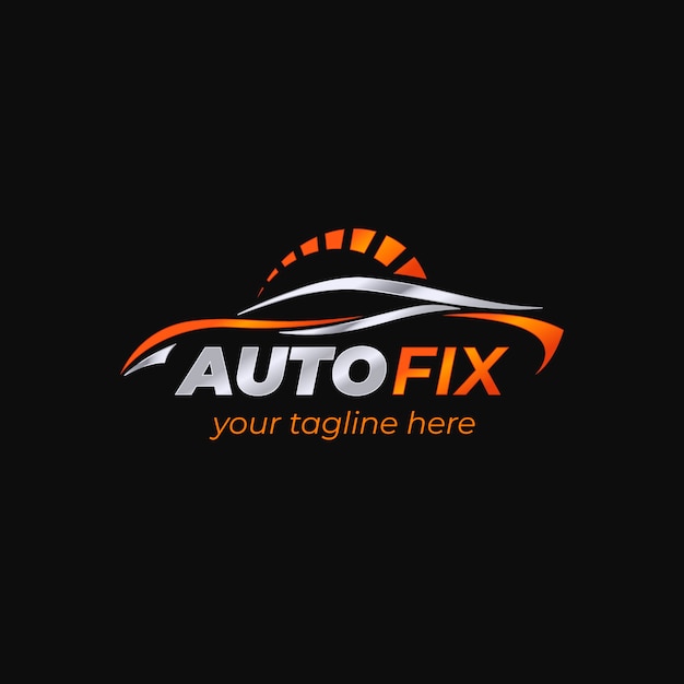 Free vector gradient car service logo template