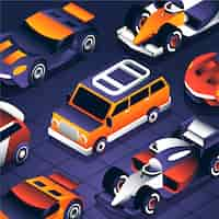 Free vector gradient car show illustration