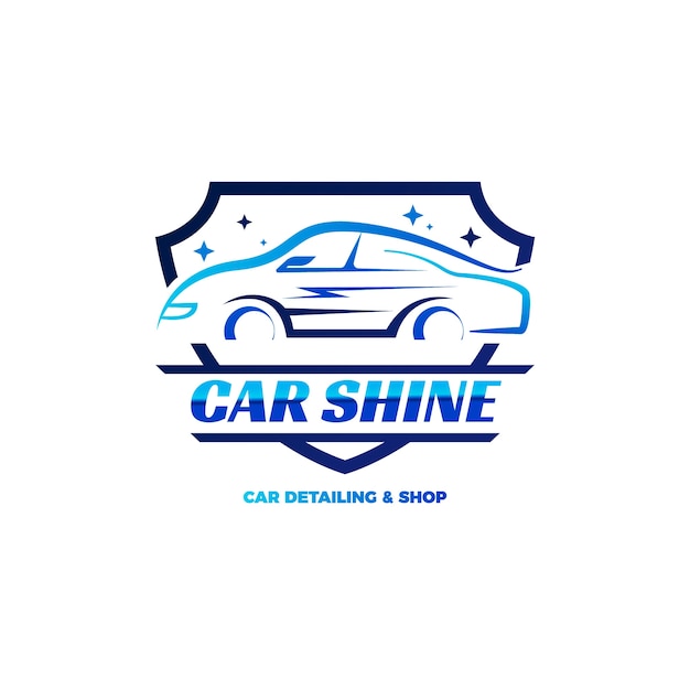 Free vector gradient car wash logo design