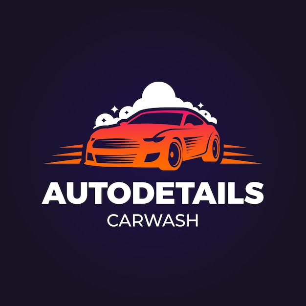 Gradient car wash logo template