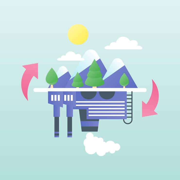 Free Vector gradient carbon neutral illustration