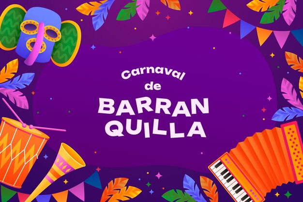 Gradient carnaval de barranquilla background