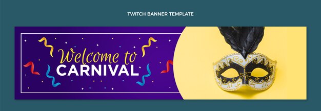 Free vector gradient carnival twitch banner