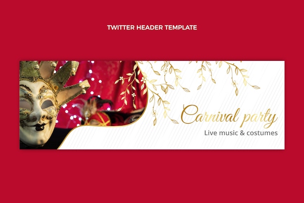 Free vector gradient carnival twitter header