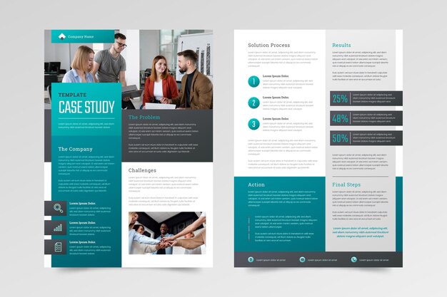 Gradient case study flyers