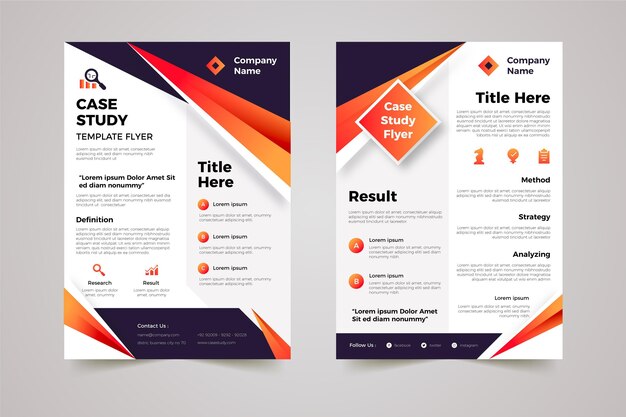 Gradient case study flyers