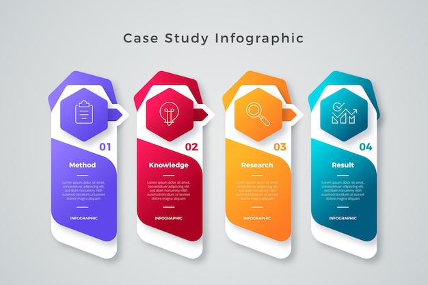 Gradient case study infographics
