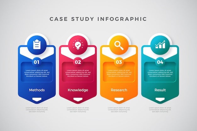 Gradient case study infographics