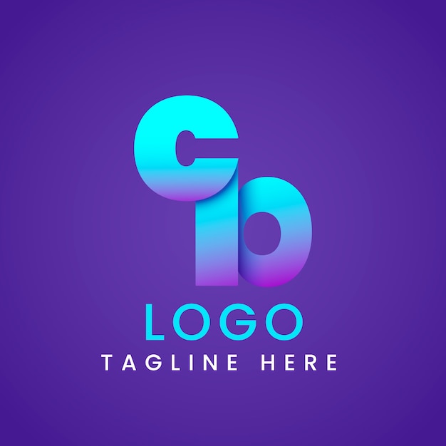 Free vector gradient cb logo template