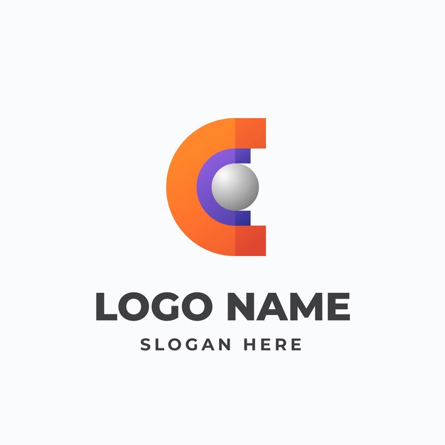 Gradient cc logo template