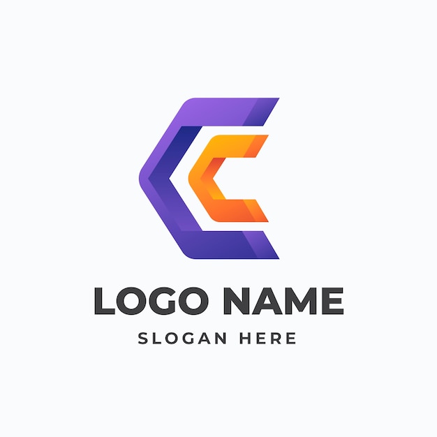 Gradient cc logo template