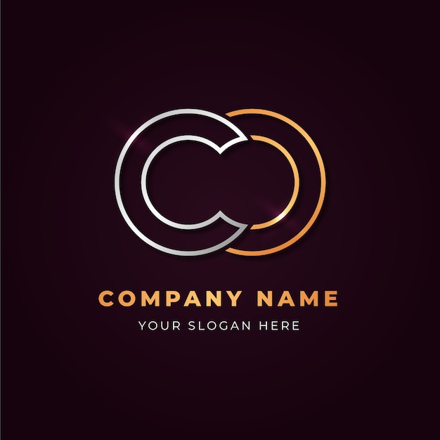 Gradient cc logo template