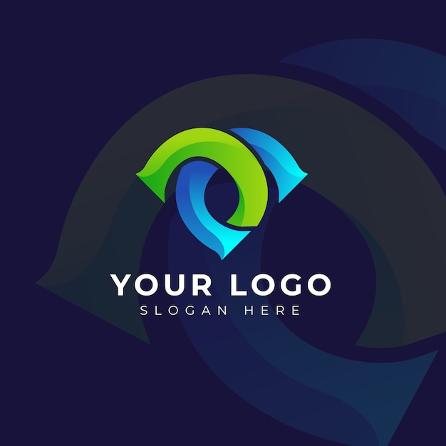 Gradient cc logo template