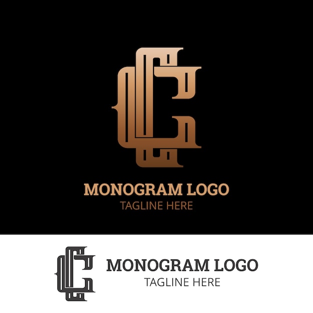 Gradient cc logo template