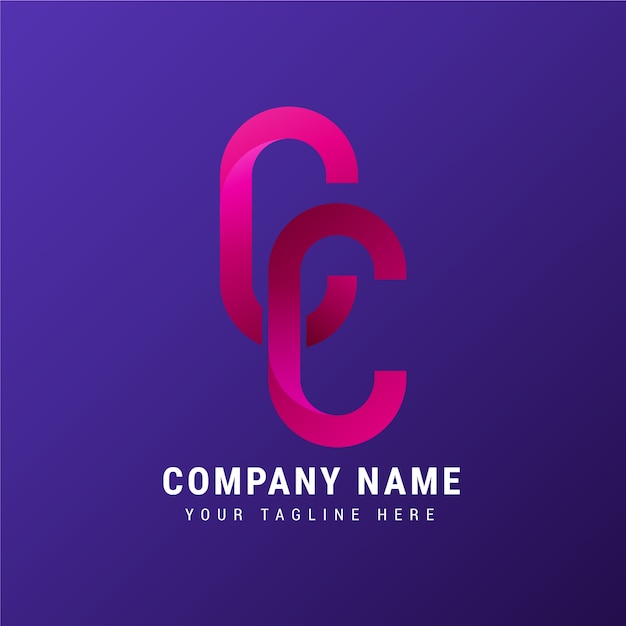 Gradient cc logo template