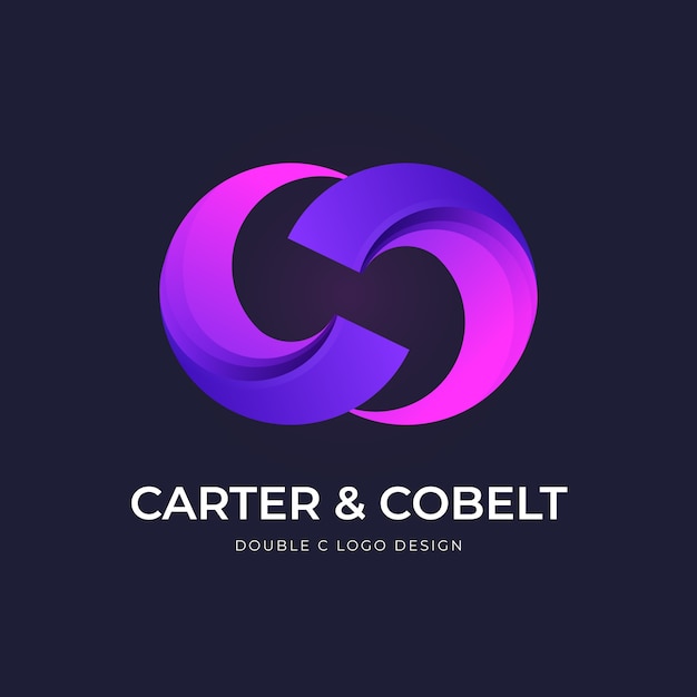 Gradient cc logo template