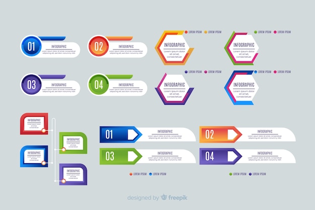 Gradient chart collection template