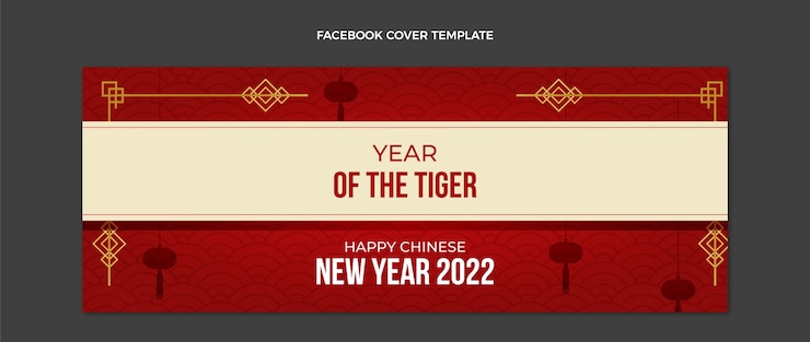 Free Vector gradient chinese new year social media cover template