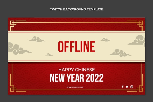 Free vector gradient chinese new year twitch background