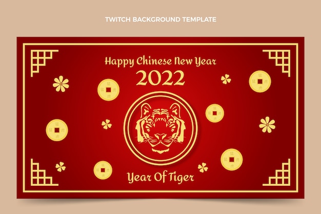 Gradient chinese new year twitch background