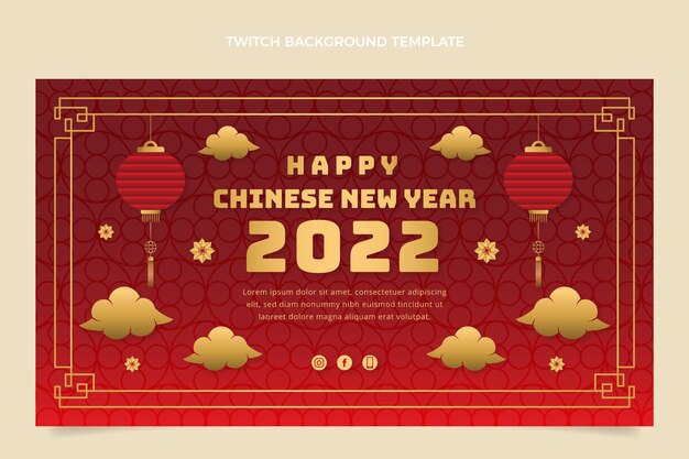 Gradient chinese new year twitch background