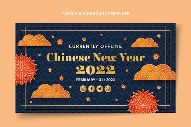 Gradient chinese new year twitch background