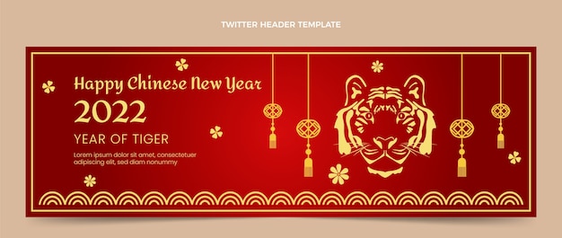 Gradient chinese new year twitter header