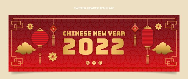 Gradient chinese new year twitter header