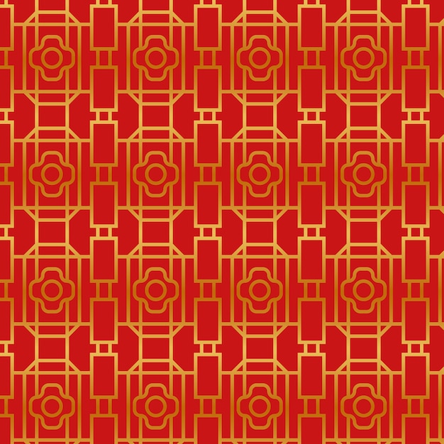 Free vector gradient chinese pattern design