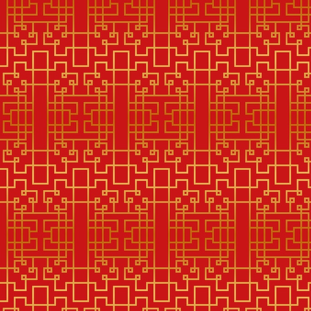 Free vector gradient chinese pattern design