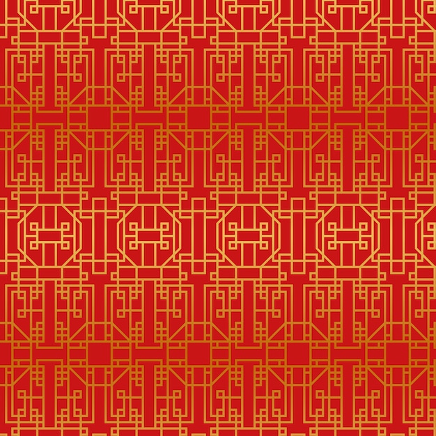 Free vector gradient chinese pattern design