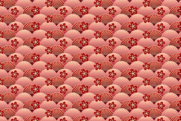 Free vector gradient chinese pattern design