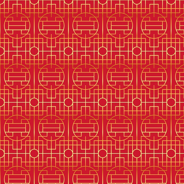 Gradient chinese pattern illustration